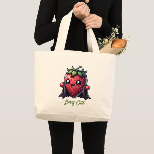 Bolso De Tela Gigante Personaje de Fresa Bonito- Fresa Encantadora