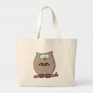 Bolso De Tela Gigante Personaliza un búho, <TEXT>