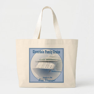 Bolso De Tela Gigante Personalizable Bon Voyage de crucero