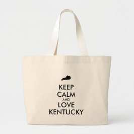 Bolso De Tela Gigante Personalizable MANTENER CALMA Y AMAR A KENTUCKY
