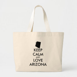 BOLSO DE TELA GIGANTE PERSONALIZABLE MANTENGA CALMA Y AME A ARIZONA