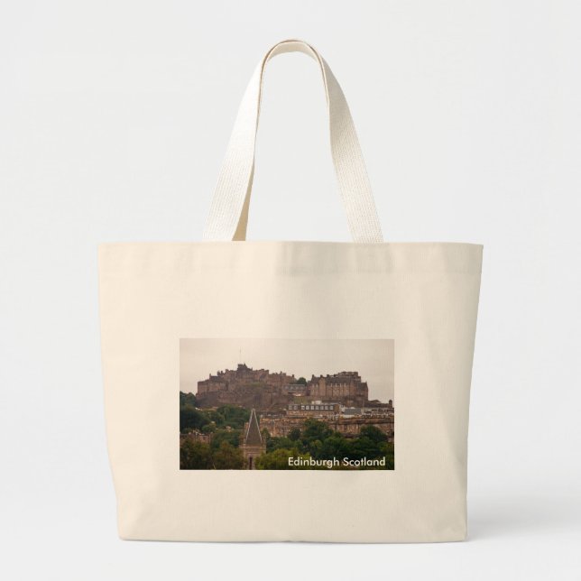 Bolso De Tela Gigante Personalización del Castillo de Edimburgo a Distan (Frente)