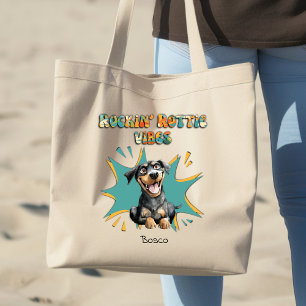 Bolso De Tela Gigante Personalizada la colorida raza de perros de los añ