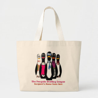 Bolso De Tela Gigante Personalizada la Liga de Bowling en Pingüino