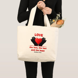 Bolso De Tela Gigante Personalizado AMA AL Cristiano Inspirador PERDIDO