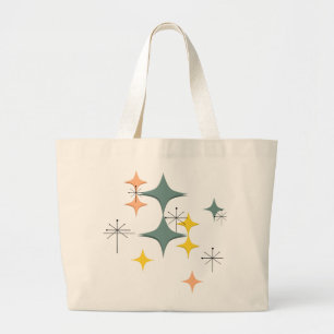 Bolso De Tela Gigante Personalizado atómico moderno de Eames Starbursts
