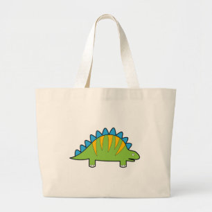 Bolso De Tela Gigante Personalizado colorido stegosaurus dino