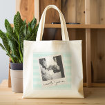 Bolso De Tela Gigante Personalizado de fotograma retro fotográfico de In<br><div class="desc">Un regalo perfecto para la novia y el novio o para un regalo de aniversario. Añadir 1 imagen a este marco hipster y nombres y fechas personalizados para hacer un recuerdo perfecto.</div>