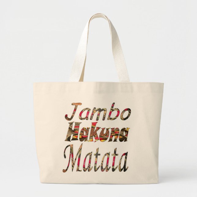 Bolso De Tela Gigante Personalizado de Jambo Hakuna Matata (Frente)