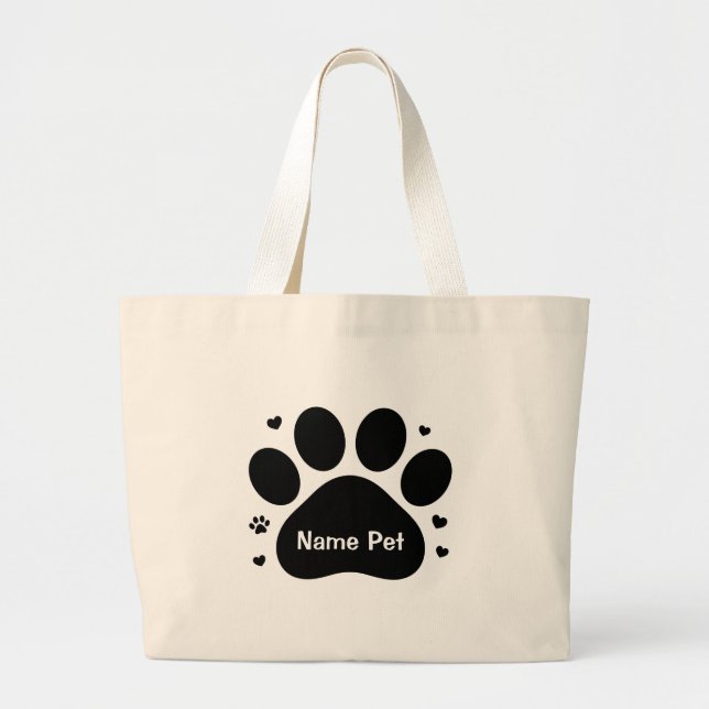Bolso De Tela Gigante Personalizado de la pasta de perro personalizada N (Frente)