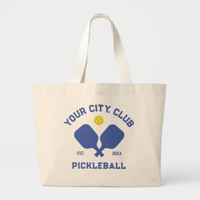 Bolso De Tela Gigante Personalizado de Pickleball Club Team Player (Frente)