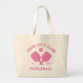 Bolso De Tela Gigante Personalizado de Pickleball Club Team Player