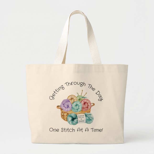 Bolso De Tela Gigante Personalizado De Un Punto A La Vez (Frente)