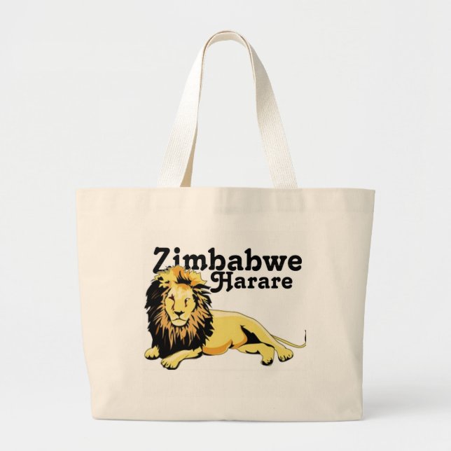 Bolso De Tela Gigante Personalizado de Zimbabwe (Frente)
