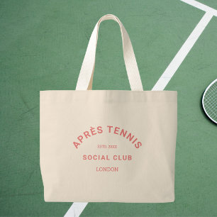 Bolso De Tela Gigante Personalizado del club de tenis Escudo rosa