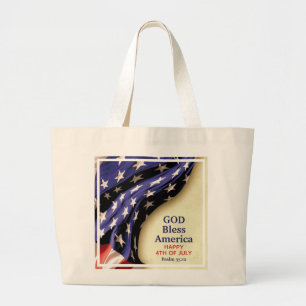 Bolso De Tela Gigante Personalizado DIOS BENDIGA A ESTADOS UNIDOS