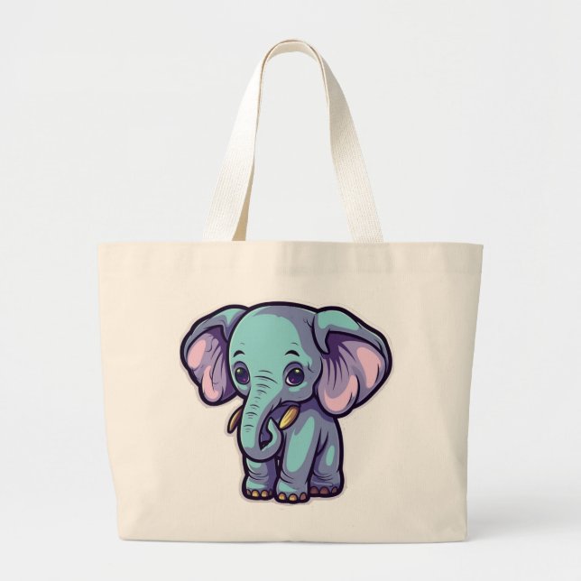 BOLSO DE TELA GIGANTE PERSONALIZADO ELEPHANT (Frente)