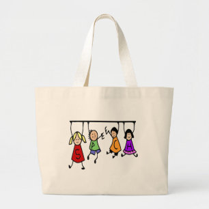 Bolso De Tela Gigante Personalizado Infantil Infantil Con Palabras De Di