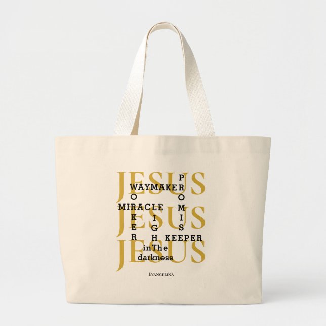Bolso De Tela Gigante Personalizado JESUS Waymaker Christian (Frente)