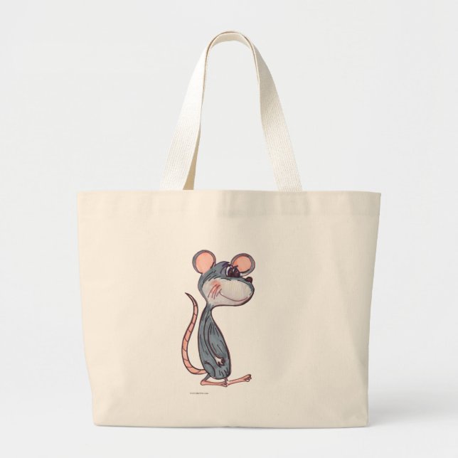 Bolso De Tela Gigante Personalizado Mouse Cute Rodent Pal Carácter Art (Frente)