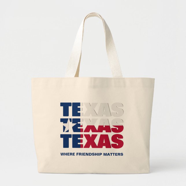 Bolso De Tela Gigante Personalizado patriótico TEXAS FLAG (Frente)