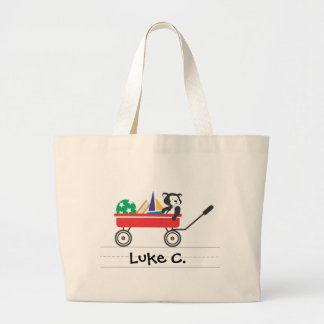 Bolso De Tela Gigante Personalizado poco tote rojo del carro