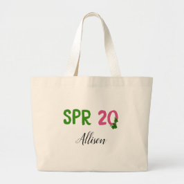 Bolso De Tela Gigante Personalizado SPR 20 AKA Tote de lienzo Sorority