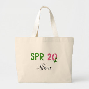Bolso De Tela Gigante Personalizado SPR 20 AKA Tote de lienzo Sorority