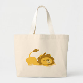 Bolso De Tela Gigante Personalizado Stretching Lion beach bag
