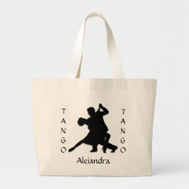 Bolso De Tela Gigante Personalizado Tango Dance Silhouette Tote Bag