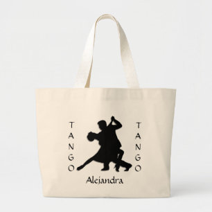 Bolso De Tela Gigante Personalizado Tango Dance Silhouette Tote Bag