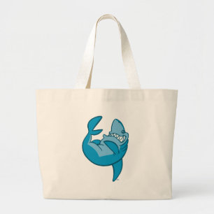 Bolso De Tela Gigante Personalizado Tiburón dando marcha atrás riendo Be