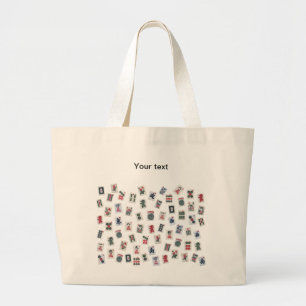 Bolso De Tela Gigante Personalizar las baldosas de Mahjong (símbolos) co