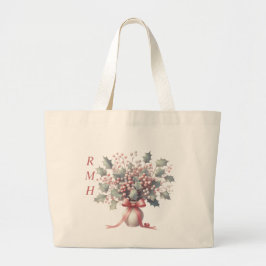 Bolso De Tela Gigante Personalize December Holly Tote Bag