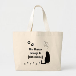Bolso De Tela Gigante Personalized Black Cat Tote Bag