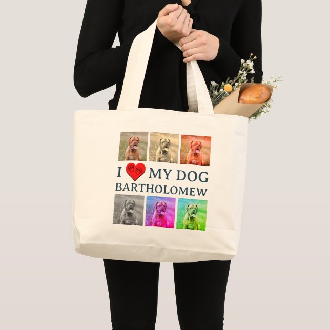 Bolso De Tela Gigante Personalized Dog Pop Art Pet Lover Gift (Anverso (producto))