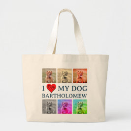 Bolso De Tela Gigante Personalized Dog Pop Art Pet Lover Gift