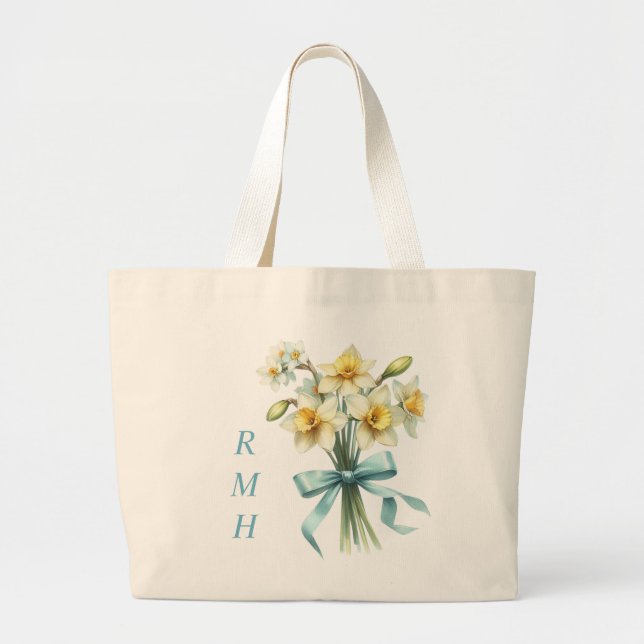 Bolso De Tela Gigante Personalized March Daffodil Tote Bag (Frente)