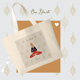 Bolso De Tela Gigante Personalized Om Shanti Yoga Girl