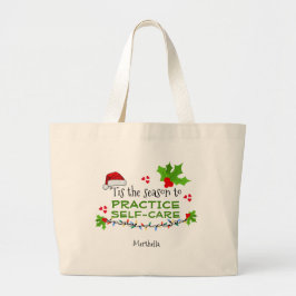 Bolso De Tela Gigante Personalized SEASON FOR SELF-CARE Christmas