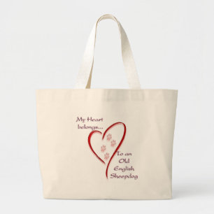 Bolso De Tela Gigante Pertenece al viejo Corazón de Sheepdog Inglés