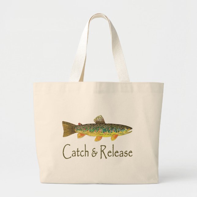 Bolso De Tela Gigante Pesca de captura y liberación (Frente)