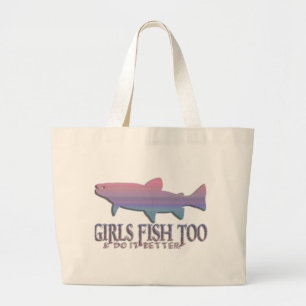 BOLSO DE TELA GIGANTE PESCA DE LA TRUCHA DEL CHICA
