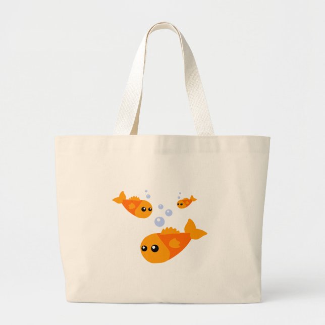 Bolso De Tela Gigante Pescado Cutte (Frente)