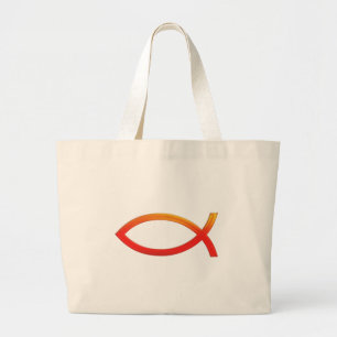 Bolso De Tela Gigante Pescados cristianos