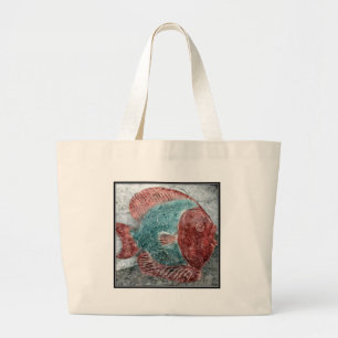 Bolso De Tela Gigante Pescados de piedra
