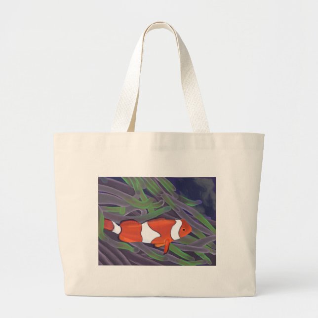 Bolso De Tela Gigante pescados del payaso (Frente)