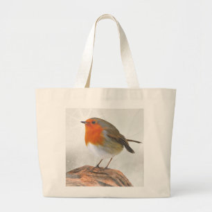 Bolso De Tela Gigante Petirrojo regordete Redbreast
