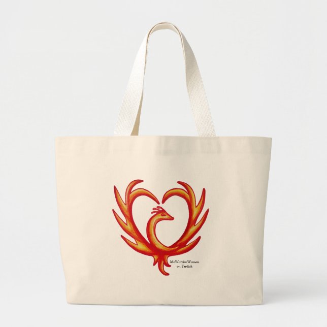 Bolso De Tela Gigante Phoenix Heart, MeWarriorWoman en Twitch (Frente)
