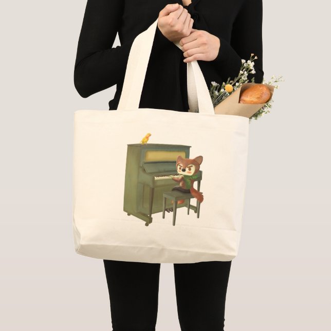 Bolso De Tela Gigante Piano forestal (Anverso (producto))
